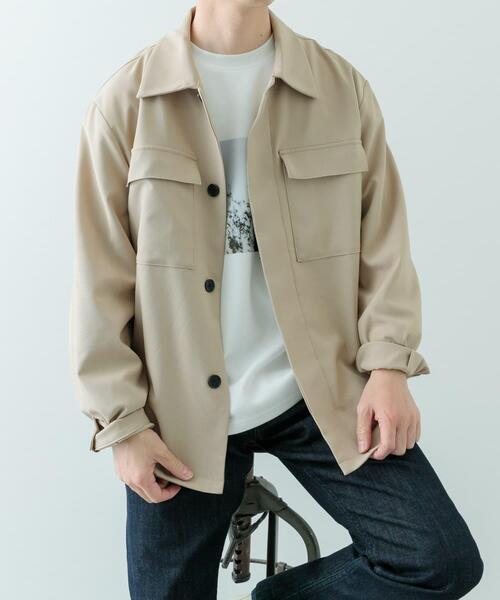 ITEMS URBANRESEARCH（アイテムズ アーバンリサーチ）の「2wayストレッチ比翼ジャケット（その他アウター・メンズ・ネイビー/ベージュ/グレー/ブラック・MEDIUM/LARGE）」の4枚目の写真