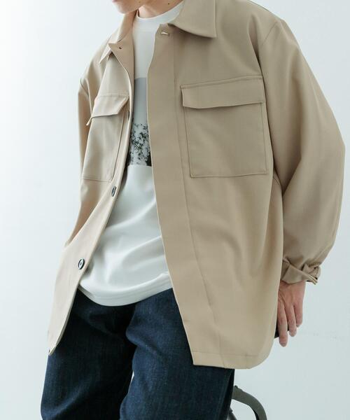 ITEMS URBANRESEARCH（アイテムズ アーバンリサーチ）の「2wayストレッチ比翼ジャケット（その他アウター・メンズ・ネイビー/ベージュ/グレー/ブラック・MEDIUM/LARGE）」の6枚目の写真