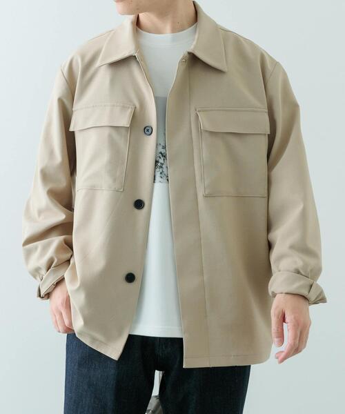 ITEMS URBANRESEARCH（アイテムズ アーバンリサーチ）の「2wayストレッチ比翼ジャケット（その他アウター・メンズ・ネイビー/ベージュ/グレー/ブラック・MEDIUM/LARGE）」の7枚目の写真