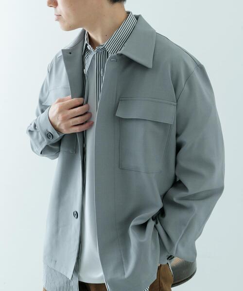 ITEMS URBANRESEARCH（アイテムズ アーバンリサーチ）の「2wayストレッチ比翼ジャケット（その他アウター・メンズ・ネイビー/ベージュ/グレー/ブラック・MEDIUM/LARGE）」の12枚目の写真