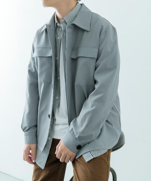 ITEMS URBANRESEARCH（アイテムズ アーバンリサーチ）の「2wayストレッチ比翼ジャケット（その他アウター・メンズ・ネイビー/ベージュ/グレー/ブラック・MEDIUM/LARGE）」の13枚目の写真