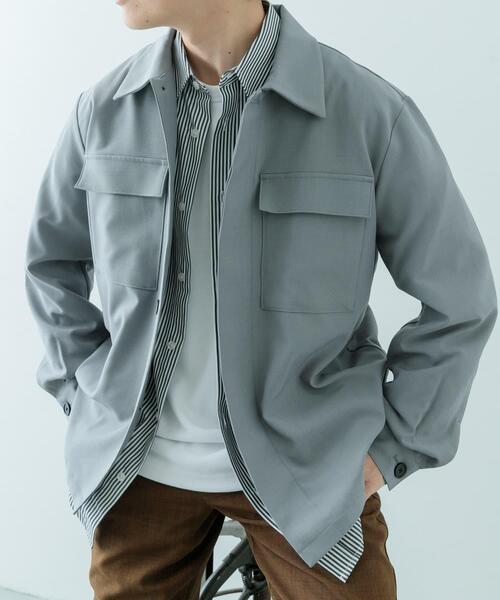ITEMS URBANRESEARCH（アイテムズ アーバンリサーチ）の「2wayストレッチ比翼ジャケット（その他アウター・メンズ・ネイビー/ベージュ/グレー/ブラック・MEDIUM/LARGE）」の14枚目の写真