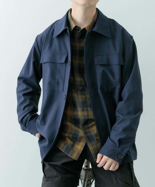 ITEMS URBANRESEARCH（アイテムズ アーバンリサーチ）の「2wayストレッチ比翼ジャケット（その他アウター・メンズ・ネイビー/ベージュ/グレー/ブラック・MEDIUM/LARGE）」の20枚目の写真