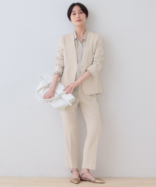 INDIVI（インディヴィ）の「【こなれSETUP】リネンライクテーパードパンツ（その他パンツ・レディース・ネイビー/ナチュラル/ライトグレー系3・03/05/12/13/15 /19/36/38/40）」の16枚目の写真