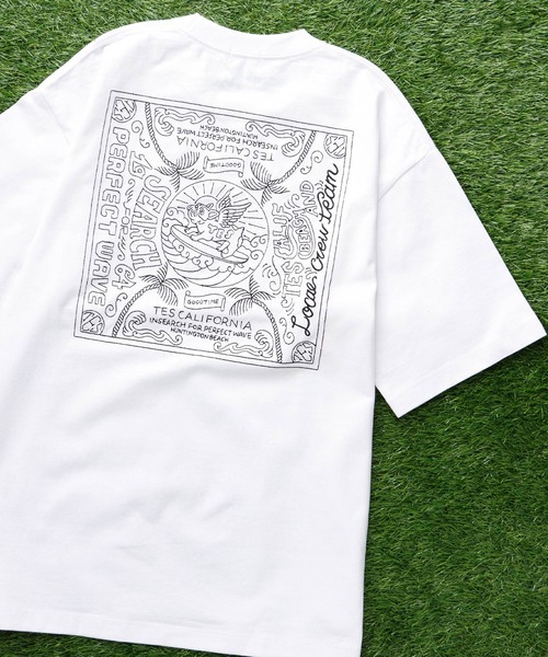 The Endless Summer(エンドレスサマー)の「TES BANDANA EMB BIG T-SHIRT / ビッグシルエットTシャツ(Tシャツ/カットソー・メンズ・ブラック/ホワイト/ベージュ系その他4/ネイビー・SMALL/MEDIUM/LARGE/X-LARGE)」の2枚目の写真