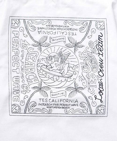 The Endless Summer(エンドレスサマー)の「TES BANDANA EMB BIG T-SHIRT / ビッグシルエットTシャツ(Tシャツ/カットソー・メンズ・ブラック/ホワイト/ベージュ系その他4/ネイビー・SMALL/MEDIUM/LARGE/X-LARGE)」の9枚目の写真