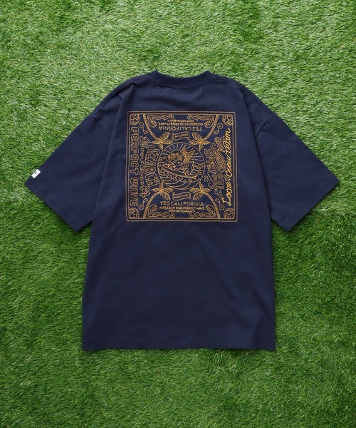 The Endless Summer(エンドレスサマー)の「TES BANDANA EMB BIG T-SHIRT / ビッグシルエットTシャツ(Tシャツ/カットソー・メンズ・ブラック/ホワイト/ベージュ系その他4/ネイビー・SMALL/MEDIUM/LARGE/X-LARGE)」の12枚目の写真