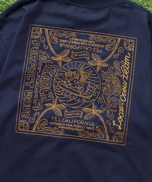 The Endless Summer(エンドレスサマー)の「TES BANDANA EMB BIG T-SHIRT / ビッグシルエットTシャツ(Tシャツ/カットソー・メンズ・ブラック/ホワイト/ベージュ系その他4/ネイビー・SMALL/MEDIUM/LARGE/X-LARGE)」の14枚目の写真