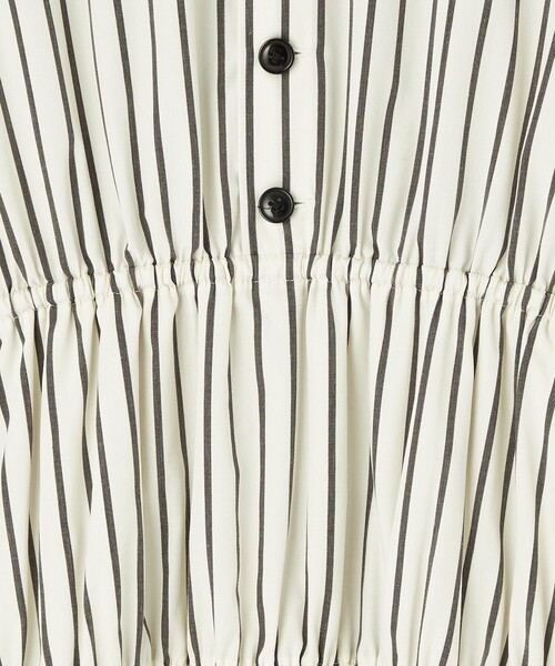 EMMEL REFINES(エメルリファインズ)の「<EMMEL REFINES>EM ティアード ギャザー ストライプ 2WAY ワンピース(ワンピース・レディース・ライラック/オフホワイト・S/M)」の18枚目の写真