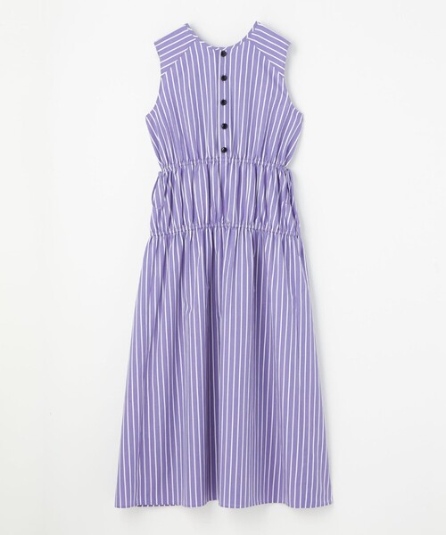 EMMEL REFINES(エメルリファインズ)の「<EMMEL REFINES>EM ティアード ギャザー ストライプ 2WAY ワンピース(ワンピース・レディース・ライラック/オフホワイト・S/M)」の21枚目の写真