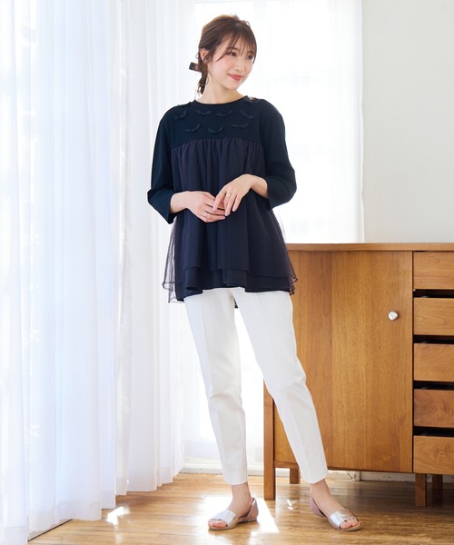 Rose Tiara（ローズティアラ）の「スティックパンツ（その他パンツ・レディース・オフホワイト/ネイビー/イエロー・38/40/42/46）」の6枚目の写真
