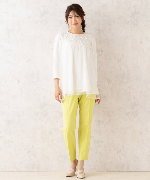 Rose Tiara（ローズティアラ）の「スティックパンツ（その他パンツ・レディース・オフホワイト/ネイビー/イエロー・38/40/42/46）」の15枚目の写真