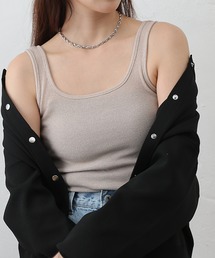 COLONY 2139（コロニートゥーワンスリーナイン）の「ラメフライススクエアタンクトップ（タンクトップ）」