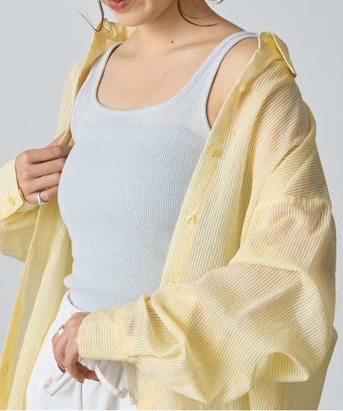 COLONY 2139(コロニートゥーワンスリーナイン)の「ラメフライススクエアタンクトップ(タンクトップ・レディース・ブルー/シルバー/ブラック/ピンクベージュ・FREE)」の4枚目の写真