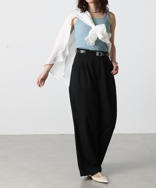 COLONY 2139(コロニートゥーワンスリーナイン)の「ラメフライススクエアタンクトップ(タンクトップ・レディース・ブルー/シルバー/ブラック/ピンクベージュ・FREE)」の19枚目の写真