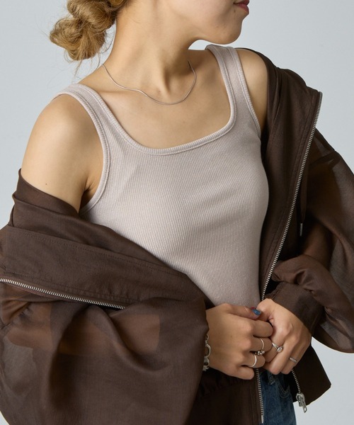 COLONY 2139（コロニートゥーワンスリーナイン）の「ラメフライススクエアタンクトップ（タンクトップ・レディース・ブルー/シルバー/ブラック/ピンクベージュ・FREE）」の16枚目の写真