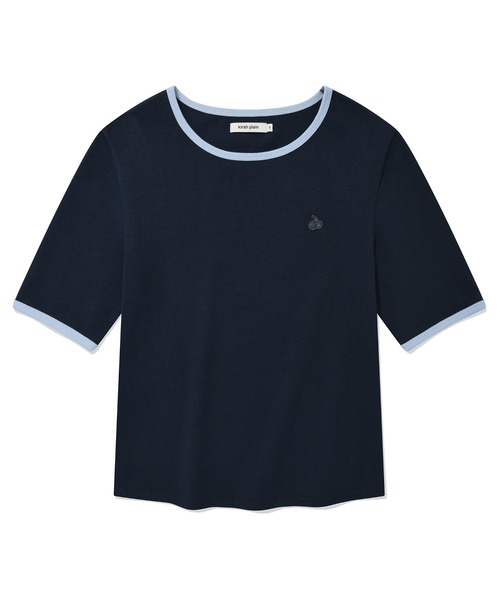 KIRSH(キルシー)の「KIRSH PLAIN SLIM FIT RINGER T-SHIRT キルシー プレーン スリム フィット リンガーTシャツ(Tシャツ/カットソー・レディース・ホワイト/ダークネイビー・ONE SIZE)」の20枚目の写真