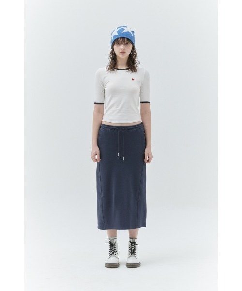 KIRSH(キルシー)の「KIRSH PLAIN SLIM FIT RINGER T-SHIRT キルシー プレーン スリム フィット リンガーTシャツ(Tシャツ/カットソー・レディース・ホワイト/ダークネイビー・ONE SIZE)」の3枚目の写真