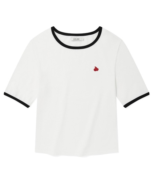 KIRSH(キルシー)の「KIRSH PLAIN SLIM FIT RINGER T-SHIRT キルシー プレーン スリム フィット リンガーTシャツ(Tシャツ/カットソー・レディース・ホワイト/ダークネイビー・ONE SIZE)」の11枚目の写真