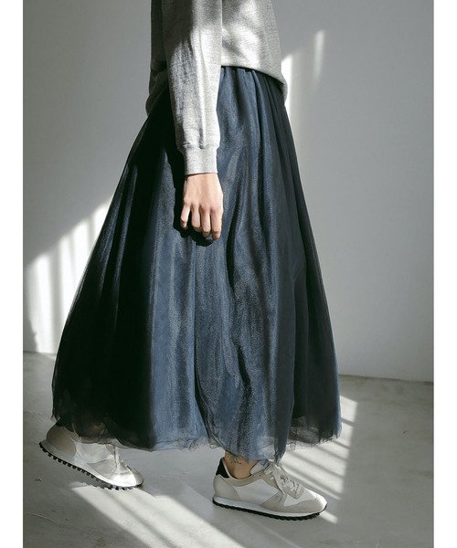 HER.（ハー）の「チュールスカート（スカート・レディース・オフホワイト/チャコールグレー・1/2）」の19枚目の写真