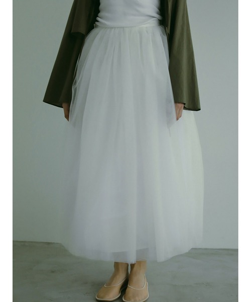 【美品✨】Her Praha ハープラハ　チュールスカート HER.(ハー)｜チュールスカート/オフホワイト の通販｜ELLESHOP