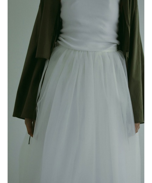 HER.（ハー）の「チュールスカート（スカート・レディース・オフホワイト/チャコールグレー・1/2）」の6枚目の写真