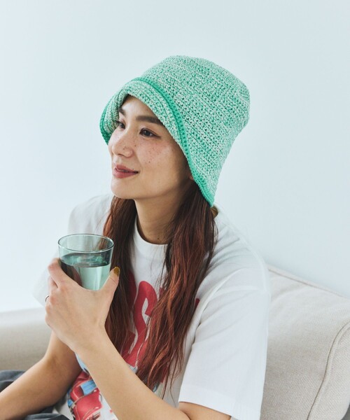 FREAK'S STORE（フリークスストア）の「MIX HANDKNIT HAT ミックス ハンドニットハット（ハット・メンズ・ブラック/ブルーグリーン/ネイビー・ONE SIZE）」の12枚目の写真