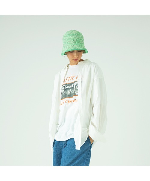 FREAK'S STORE（フリークスストア）の「MIX HANDKNIT HAT ミックス ハンドニットハット（ハット・メンズ・ブラック/ブルーグリーン/ネイビー・ONE SIZE）」の4枚目の写真