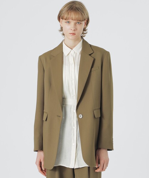 LOVELESS（ラブレス）の「クリアツイルジャケット（テーラードジャケット・レディース・ブラウン系その他3/ブラック/ブルー系その他4・34/36）」の2枚目の写真