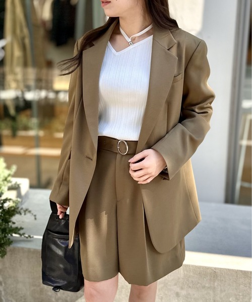 LOVELESS（ラブレス）の「クリアツイルジャケット（テーラードジャケット・レディース・ブラウン系その他3/ブラック/ブルー系その他4・34/36）」の4枚目の写真