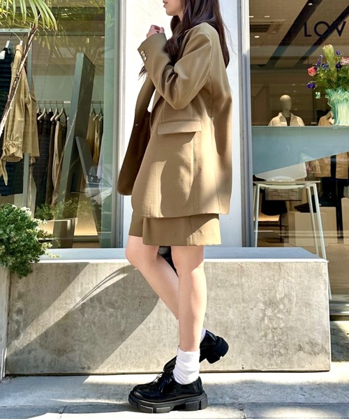 LOVELESS（ラブレス）の「クリアツイルジャケット（テーラードジャケット・レディース・ブラウン系その他3/ブラック/ブルー系その他4・34/36）」の5枚目の写真