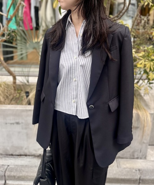 LOVELESS（ラブレス）の「クリアツイルジャケット（テーラードジャケット・レディース・ブラウン系その他3/ブラック/ブルー系その他4・34/36）」の7枚目の写真