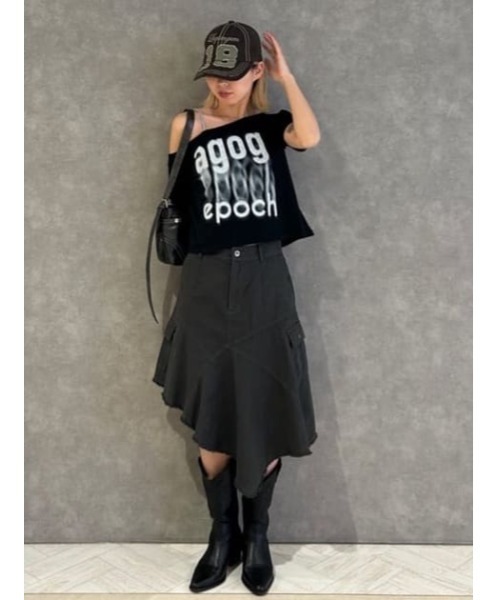 LAGUA GEM（ラグアジェム）の「SWITCHING MILITARY スカート（スカート・レディース・チャコールグレー/カーキ・X-SMALL/SMALL/MEDIUM）」の13枚目の写真