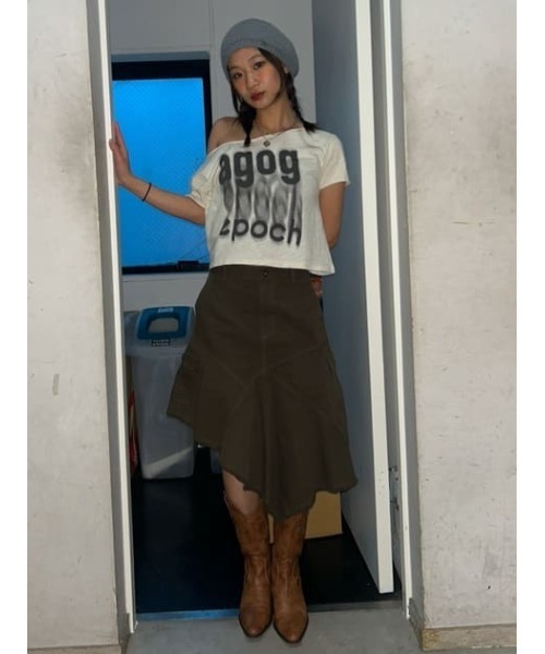 LAGUA GEM（ラグアジェム）の「SWITCHING MILITARY スカート（スカート・レディース・チャコールグレー/カーキ・X-SMALL/SMALL/MEDIUM）」の7枚目の写真