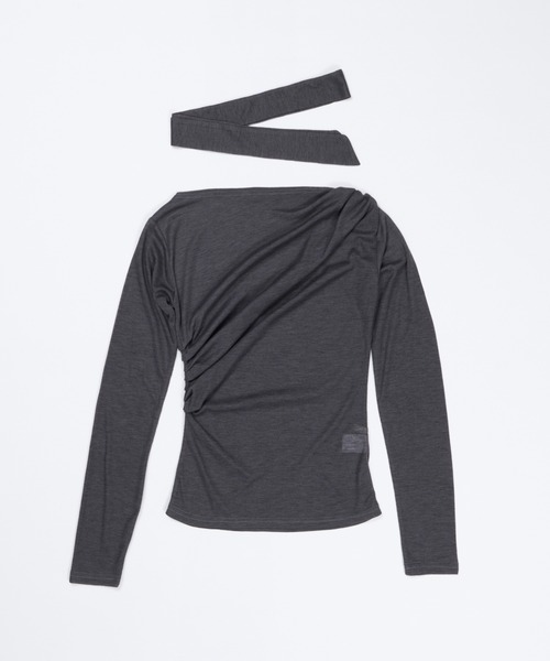 セール】drape design sheer top（Tシャツ/カットソー