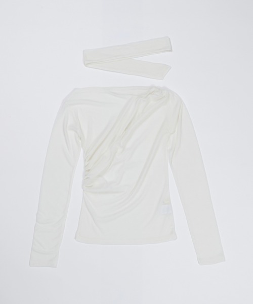 トップス drape design tops NOTREemor NOTRE emor tシャツ drape design sheer top レディース