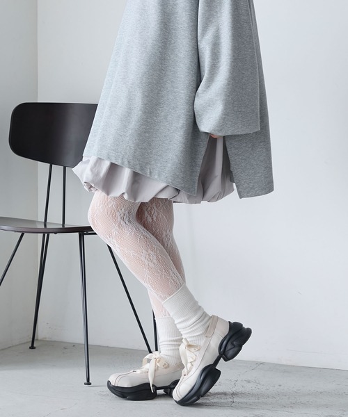 forksy.（フォルクシー）の「【forksy.】ボリュームソール サテンリボン バレエスニーカー（バレエシューズ・レディース・オフホワイト/ブラック系/ブラック系1・S/M/L/LL）」の13枚目の写真