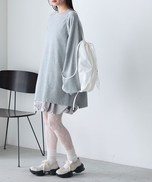 forksy.（フォルクシー）の「【forksy.】ボリュームソール サテンリボン バレエスニーカー（バレエシューズ・レディース・オフホワイト/ブラック系/ブラック系1・S/M/L/LL）」の16枚目の写真