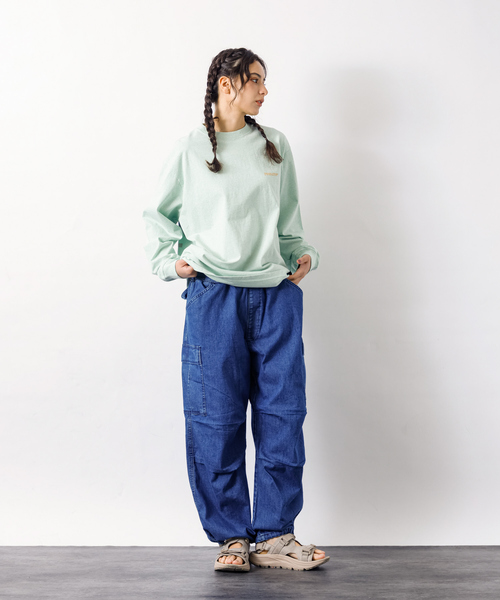 LEE カーゴパンツ　XL Lee/リー】フリーサイズ リラックスワイドカーゴパンツ FLeeasy