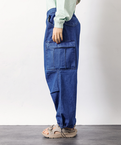 Lee（リー）の「【Lee/リー】フリーサイズ リラックスワイドカーゴパンツ FLeeasy CARGO)/フリージー/ユニセックス（カーゴパンツ・メンズ・インディゴブルー/ブラック/カーキ/ダークネイビー・フリー）」の7枚目の写真