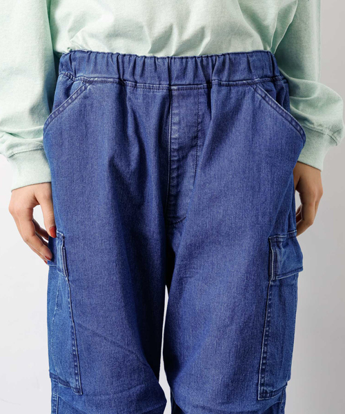 Lee（リー）の「【Lee/リー】フリーサイズ リラックスワイドカーゴパンツ FLeeasy CARGO)/フリージー/ユニセックス（カーゴパンツ・メンズ・インディゴブルー/ブラック/カーキ/ダークネイビー・フリー）」の9枚目の写真