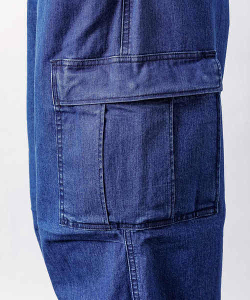 Lee（リー）の「【Lee/リー】フリーサイズ リラックスワイドカーゴパンツ FLeeasy CARGO)/フリージー/ユニセックス（カーゴパンツ・メンズ・インディゴブルー/ブラック/カーキ/ダークネイビー・フリー）」の12枚目の写真