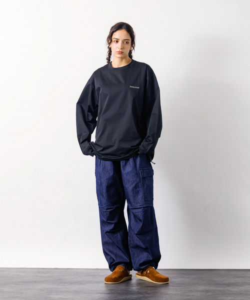 Lee（リー）の「【Lee/リー】フリーサイズ リラックスワイドカーゴパンツ FLeeasy CARGO)/フリージー/ユニセックス（カーゴパンツ・メンズ・インディゴブルー/ブラック/カーキ/ダークネイビー・フリー）」の20枚目の写真