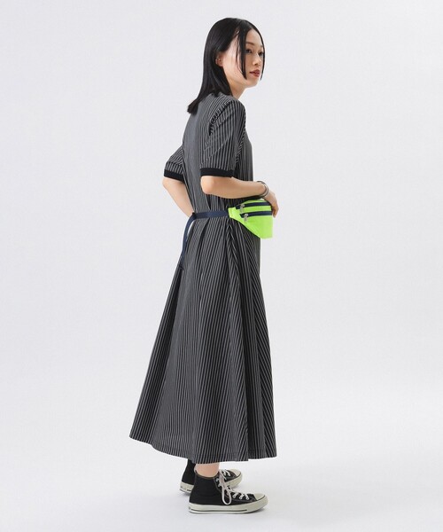 BEAMS BOY（ビームスボーイ）の「カット ツイル マキシ ワンピース（ワンピース・レディース・グリーン/ブルー/ブラック・1/2）」の5枚目の写真