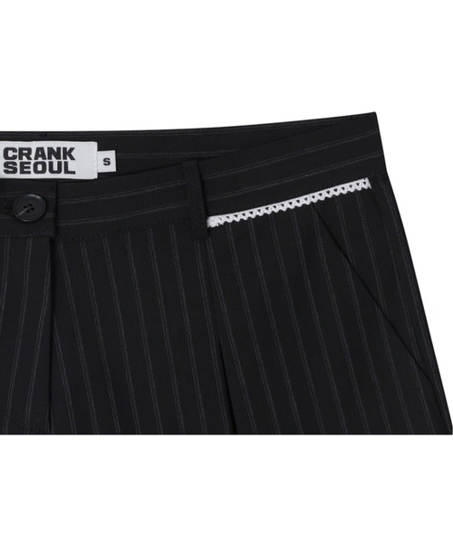 ★CRANK★LACE PLEATS MICRO PANTS_GREY★正規品/韓国直送料込 CRANK】LACE PLEATS MICRO PANTS | OUR BRAND,CRANK | PRESSING