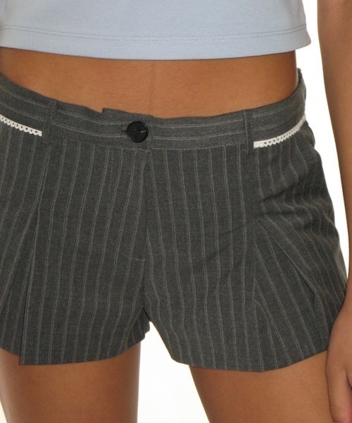 ★CRANK★LACE PLEATS MICRO PANTS_GREY★正規品/韓国直送料込 CRANK】LACE PLEATS MICRO PANTS | OUR BRAND,CRANK | PRESSING