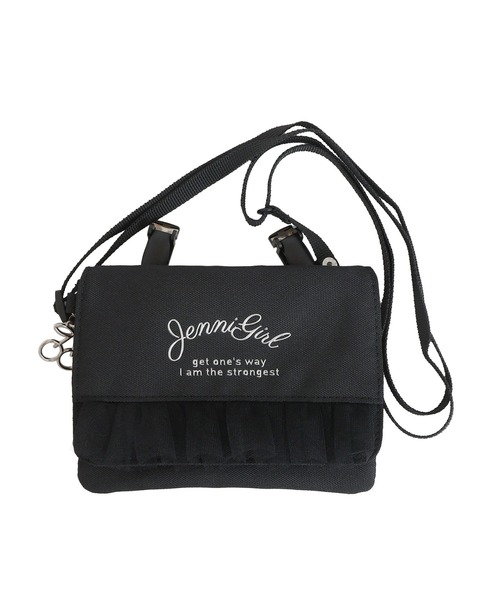 JENNI(ジェニィ)の「チュールフリルマルチポケット(ショルダーバッグ・キッズ・オフホワイト/ラベンダー/ブラック・F)」の6枚目の写真