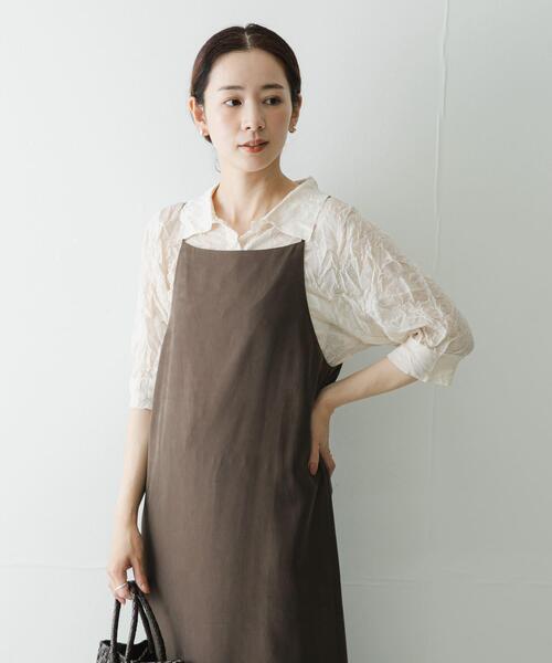 URBAN RESEARCH(アーバンリサーチ)の「new basic リネン混ワッシャーシャツカラーニット(ニット/セーター・レディース・イエロー/ベージュ系その他/グレー系その他・FREE)」の17枚目の写真