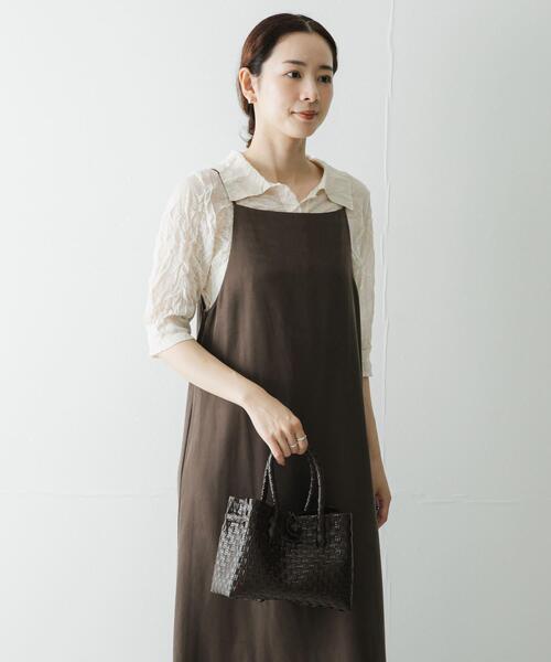URBAN RESEARCH(アーバンリサーチ)の「new basic リネン混ワッシャーシャツカラーニット(ニット/セーター・レディース・イエロー/ベージュ系その他/グレー系その他・FREE)」の18枚目の写真