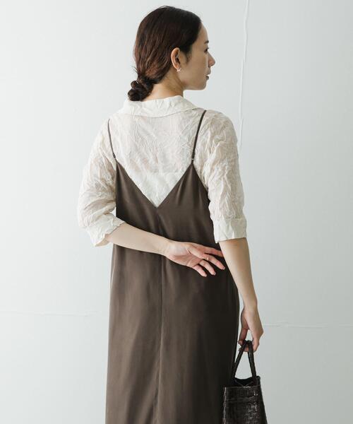 URBAN RESEARCH(アーバンリサーチ)の「new basic リネン混ワッシャーシャツカラーニット(ニット/セーター・レディース・イエロー/ベージュ系その他/グレー系その他・FREE)」の19枚目の写真